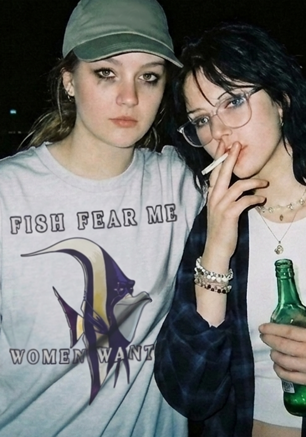 Fish Fear Me Women Want Me Graphic Tee