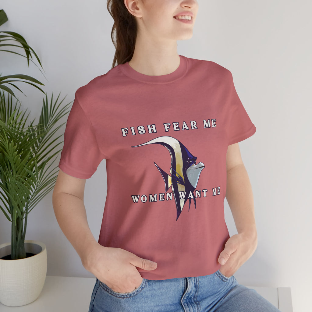 Fish Fear Me Women Want Me Graphic Tee
